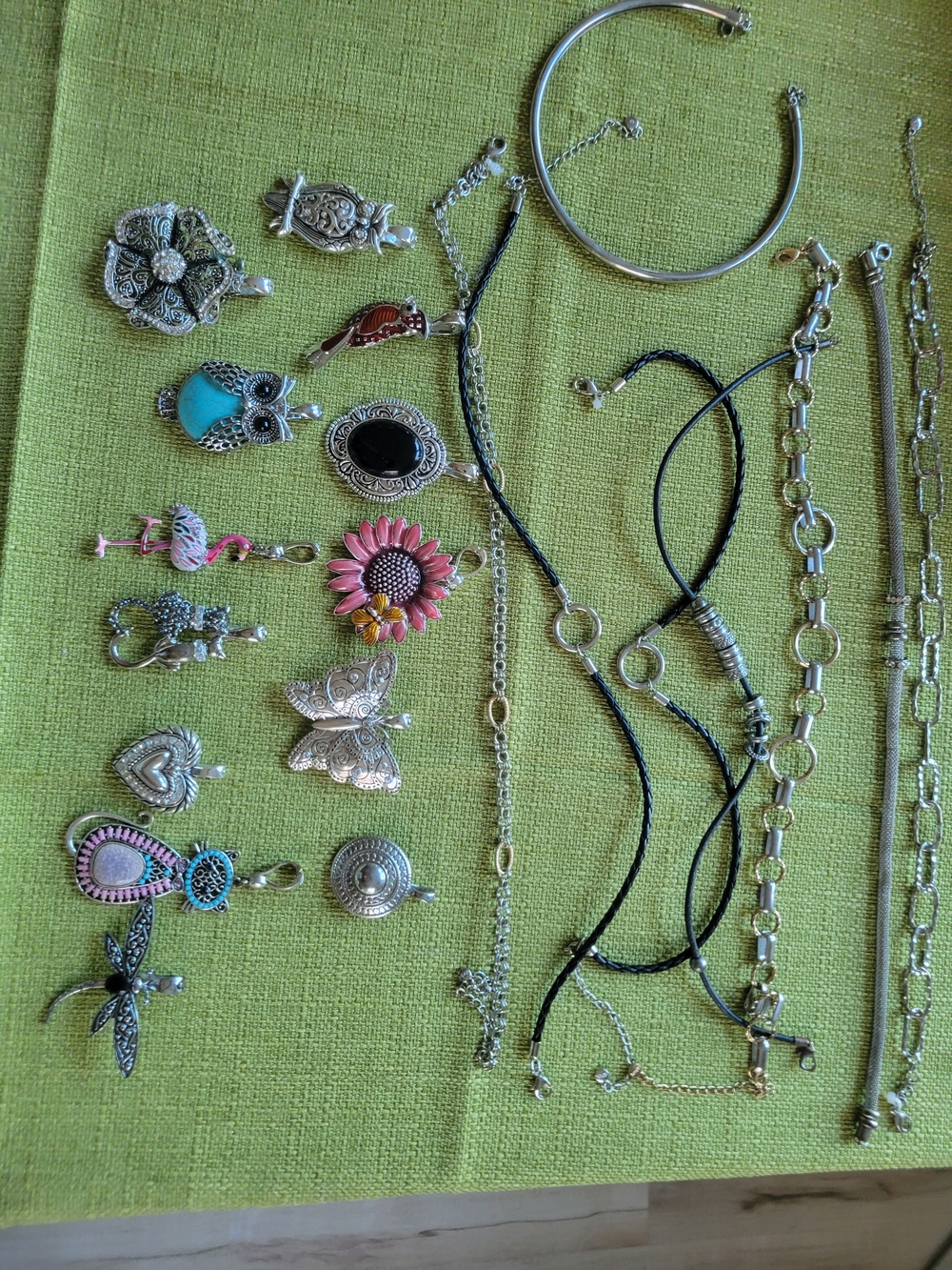 Mixed Silver-Tone & Pink Floral Women's Jewelry Set